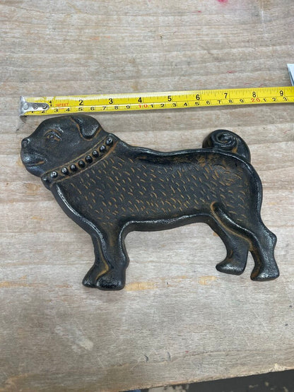 VINTAGE CAST IRON DOG TRINKET DISH