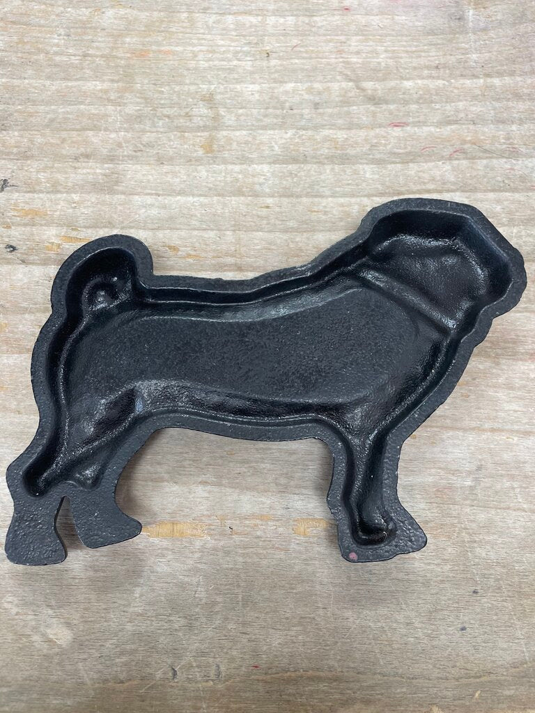 VINTAGE CAST IRON DOG TRINKET DISH