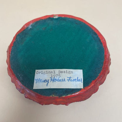 RED FRAMED HUMMINGBIRD COASTER