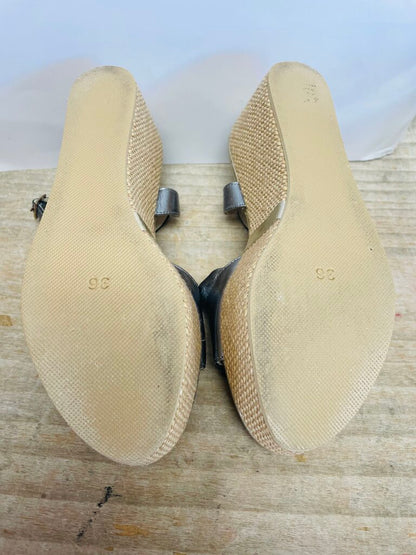 CLORINDA ANTINORI SANDRA NAPPA WEDGE SANDALS SIZE 36