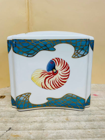 LYNN CHASE DESIGNS CERAMIC TISSUE BOX