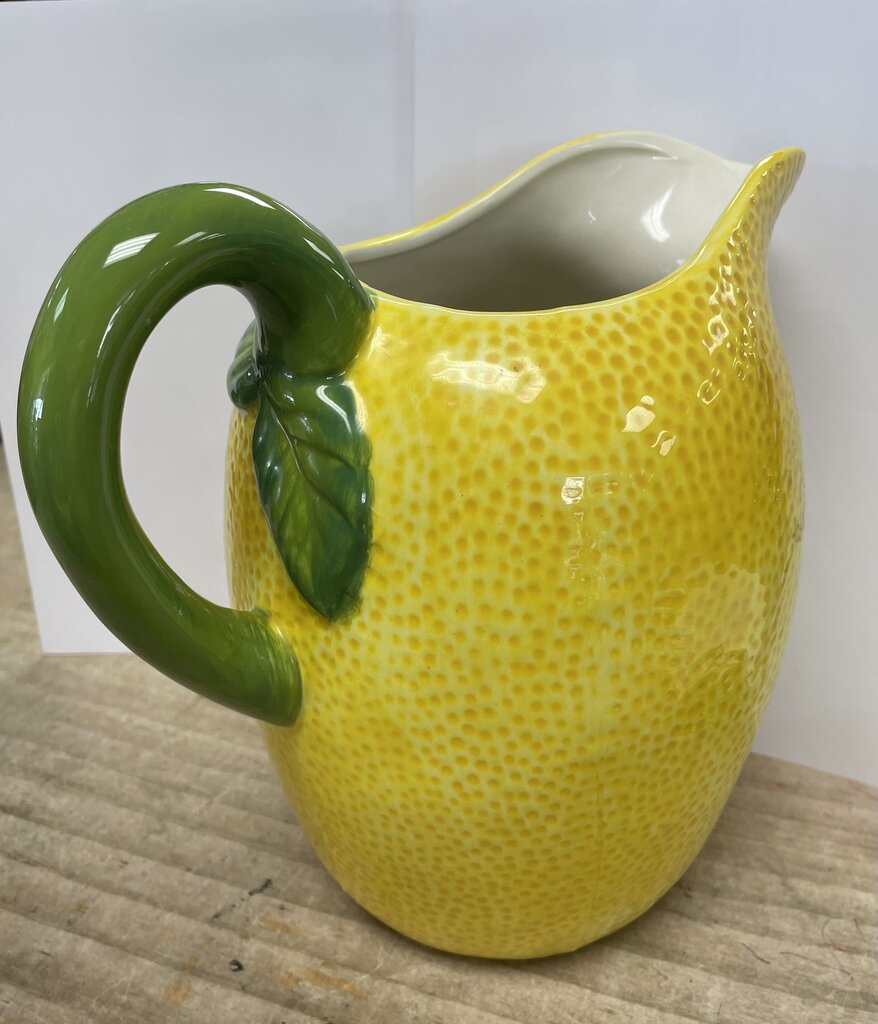 ARLINGTON DESIGNS LEMON SHAPED CERAMIC PITCHER