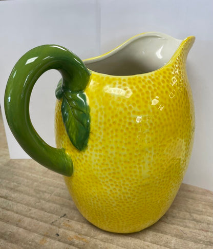 ARLINGTON DESIGNS LEMON SHAPED CERAMIC PITCHER