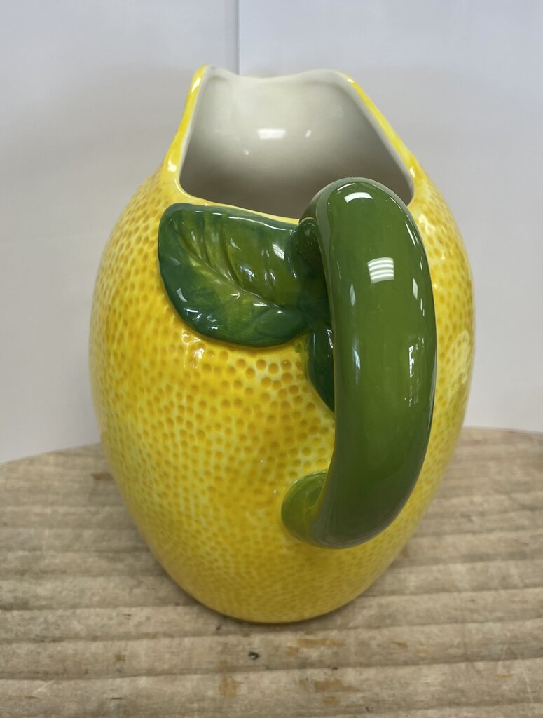 ARLINGTON DESIGNS LEMON SHAPED CERAMIC PITCHER
