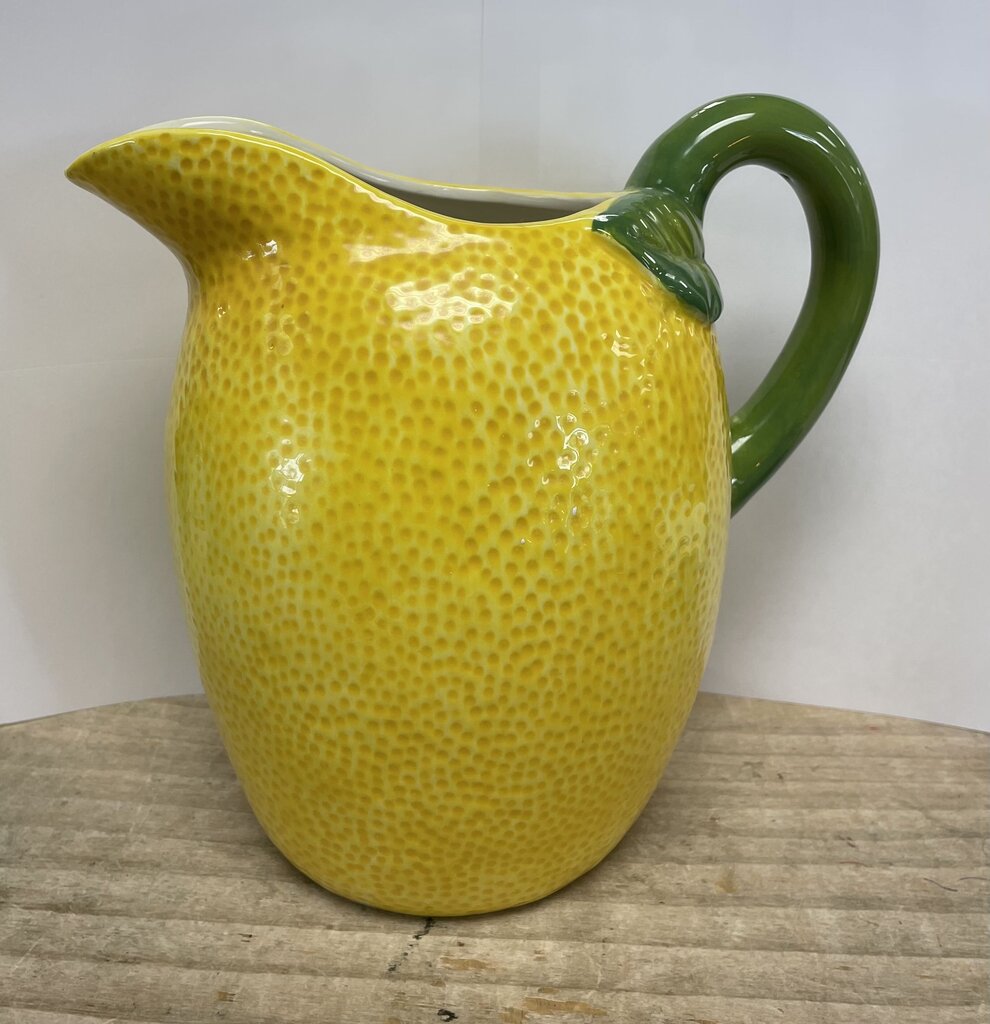 ARLINGTON DESIGNS LEMON SHAPED CERAMIC PITCHER