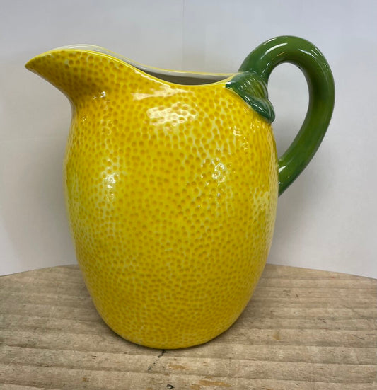 ARLINGTON DESIGNS LEMON SHAPED CERAMIC PITCHER