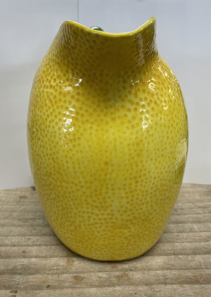 ARLINGTON DESIGNS LEMON SHAPED CERAMIC PITCHER