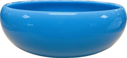 CHINESE BLUE GLASS BRUSH BOWL 7"