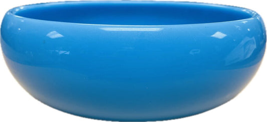 CHINESE BLUE GLASS BRUSH BOWL 7"