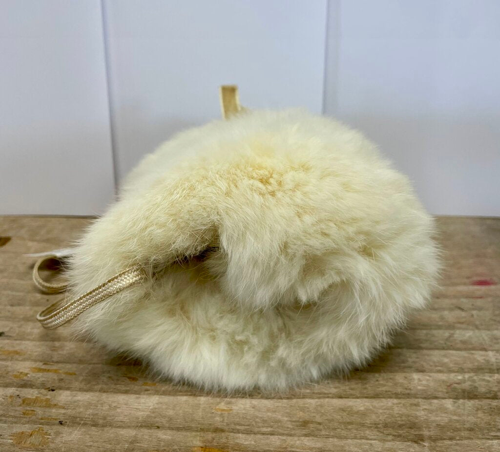 VINTAGE 1940-1950s WHITE FOX FUR MUFF ''KIDS''
