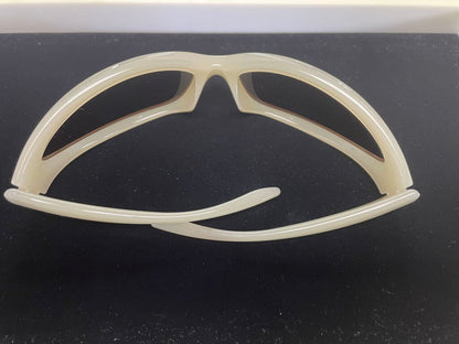 BALENCIAGA SKIN WRAP CAT MASK LIGHT YELLOW BROWN SUNGLASSES BB0252S003