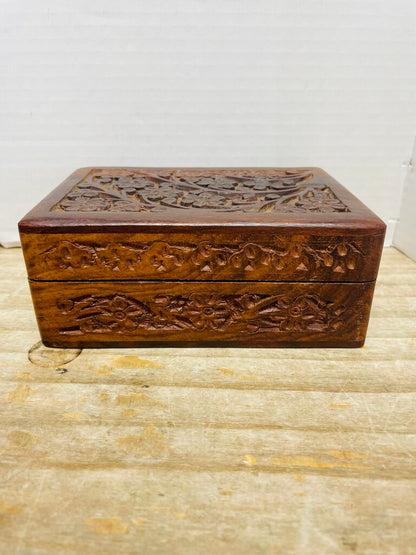 WOODEN CARVED BOX