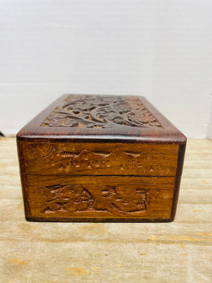 WOODEN CARVED BOX