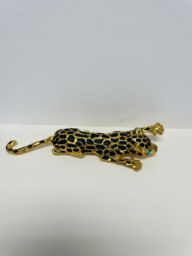 GREED EYED LEOPARD PIN 5"