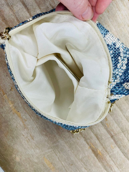 WHITING AND DAVIS PYTON MESH CHAIN PURSE