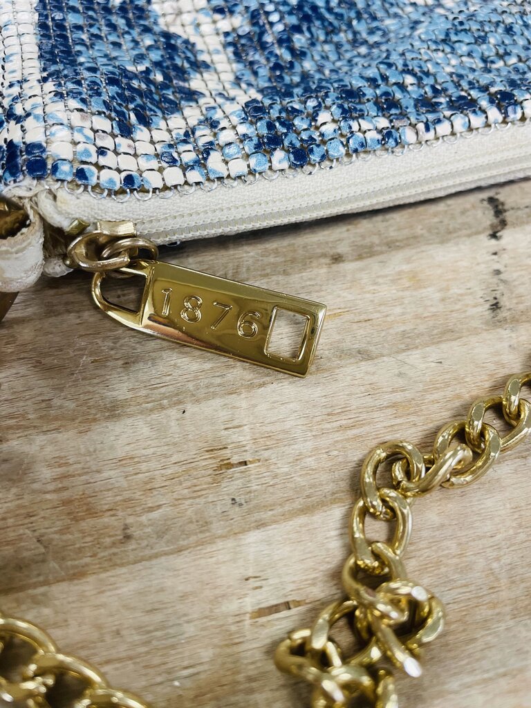 WHITING AND DAVIS PYTON MESH CHAIN PURSE
