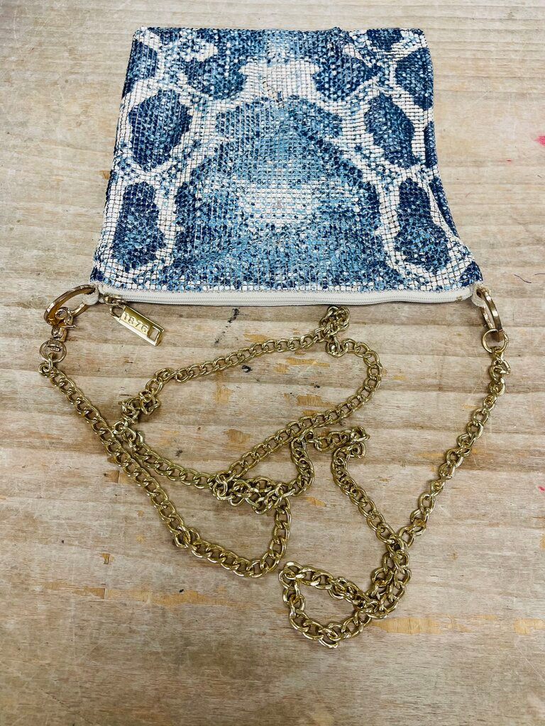 WHITING AND DAVIS PYTON MESH CHAIN PURSE