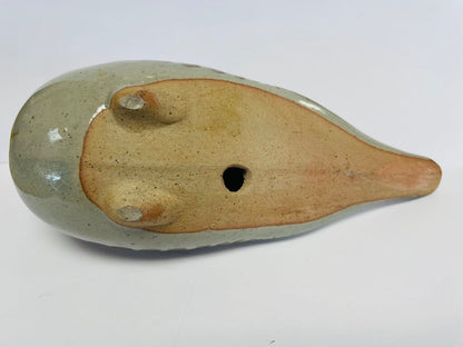 JORGE WILMONT SIGNED FLORAL PIGEON TERRACOTTA 9"