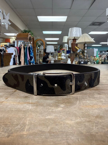 ROBERT GRAHAM CAMO CALF HAIR BELT SIZE 38
