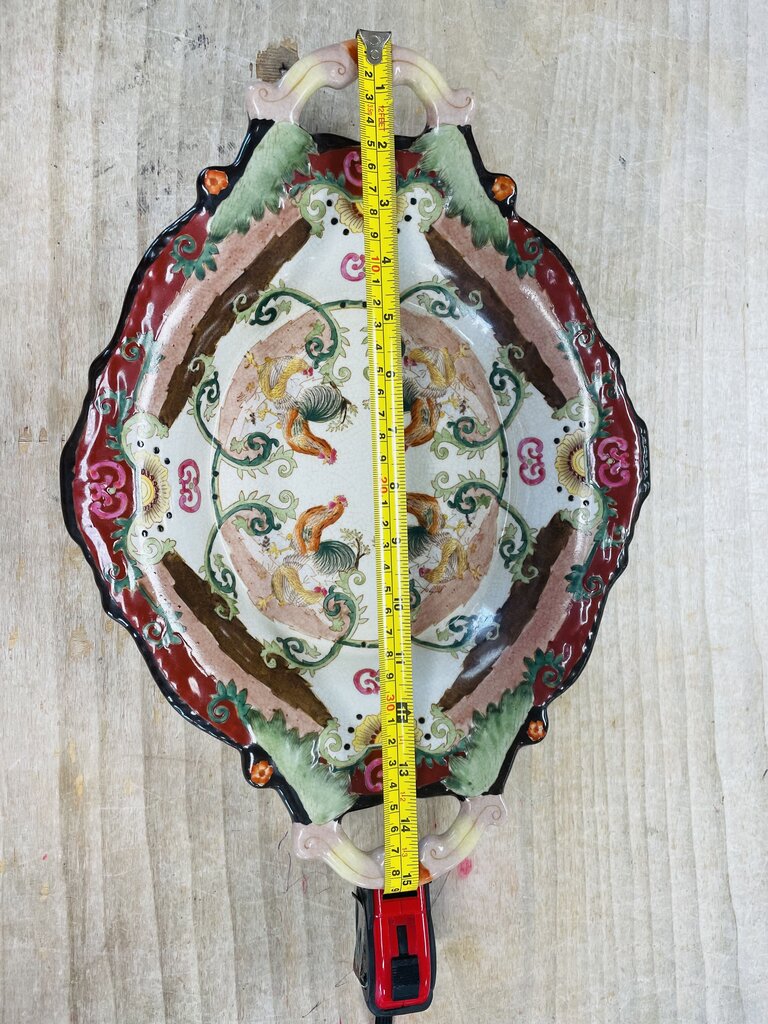 VINTAGE ORIENTAL ROOSTER TRAY