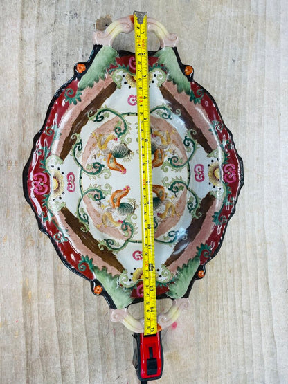 VINTAGE ORIENTAL ROOSTER TRAY