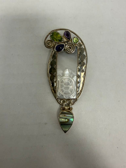 SAJEN 925 TURTLE PENDANT/BROOCH