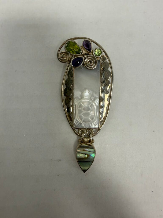 SAJEN 925 TURTLE PENDANT/BROOCH