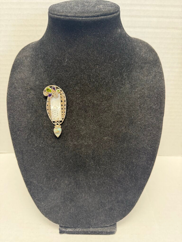 SAJEN 925 TURTLE PENDANT/BROOCH