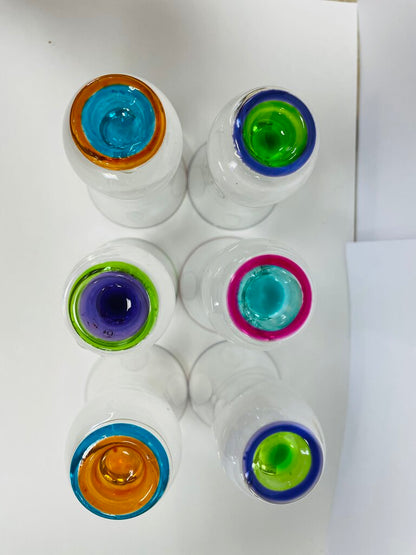 DANSK SPECTRA SHOT GLASS SET OF 6 MULTICOLOR