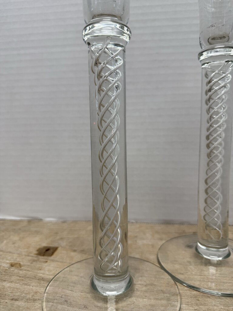 AIR TWIST STEM CANDLESTICK HOLDERS SET OF 2
