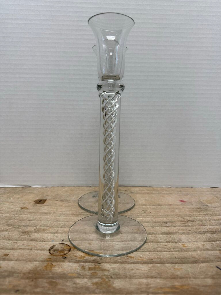 AIR TWIST STEM CANDLESTICK HOLDERS SET OF 2