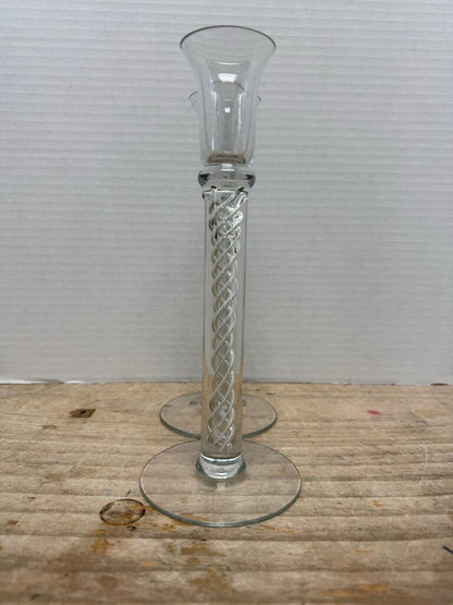 AIR TWIST STEM CANDLESTICK HOLDERS SET OF 2