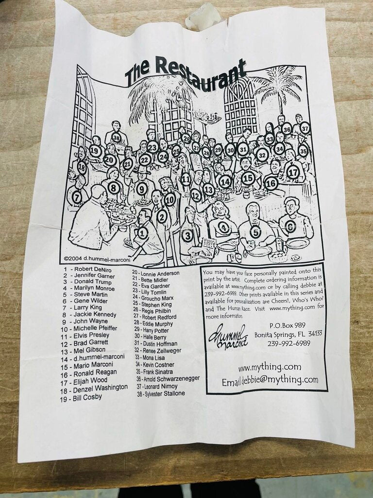 "THE RESTAURANT" SIGNED WALL ART