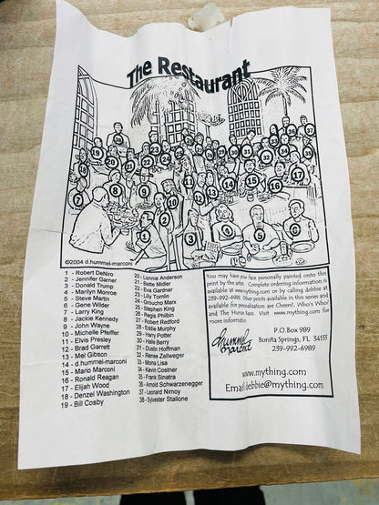 "THE RESTAURANT" SIGNED WALL ART