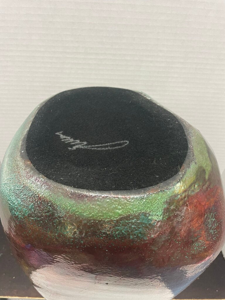 TONY EVANS RAKU FLOOR VASE 15X11