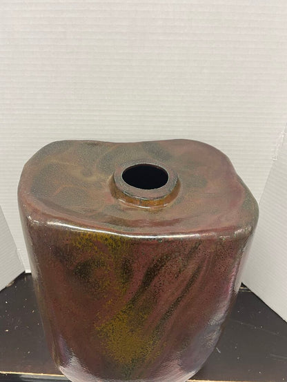 TONY EVANS RAKU FLOOR VASE 15X11