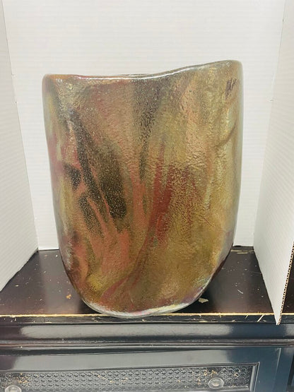 TONY EVANS RAKU FLOOR VASE 15X11