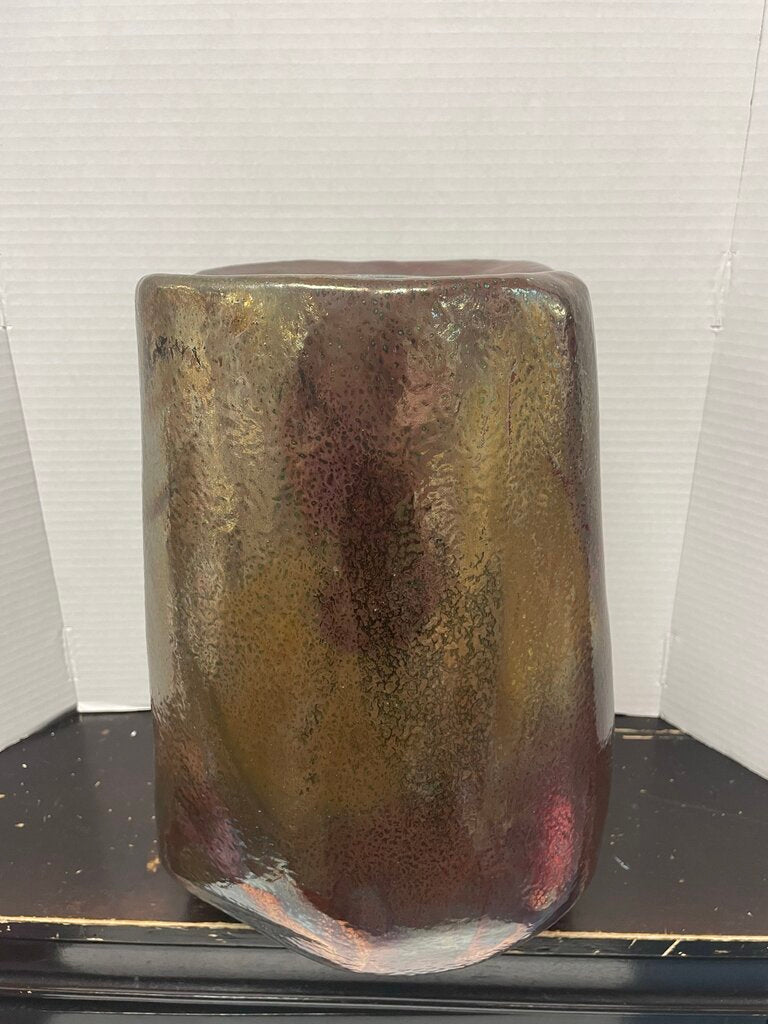 TONY EVANS RAKU FLOOR VASE 15X11