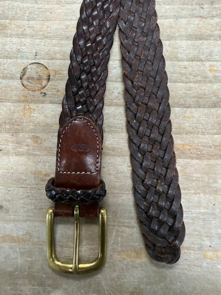 RALPH LAUREN SIZE 42 BRAIDED BROWN BELT