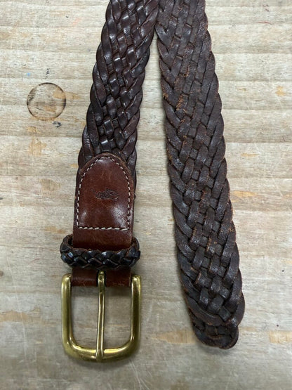 RALPH LAUREN SIZE 42 BRAIDED BROWN BELT