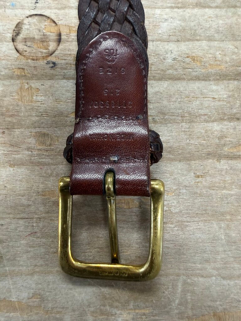 RALPH LAUREN SIZE 42 BRAIDED BROWN BELT