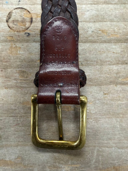 RALPH LAUREN SIZE 42 BRAIDED BROWN BELT