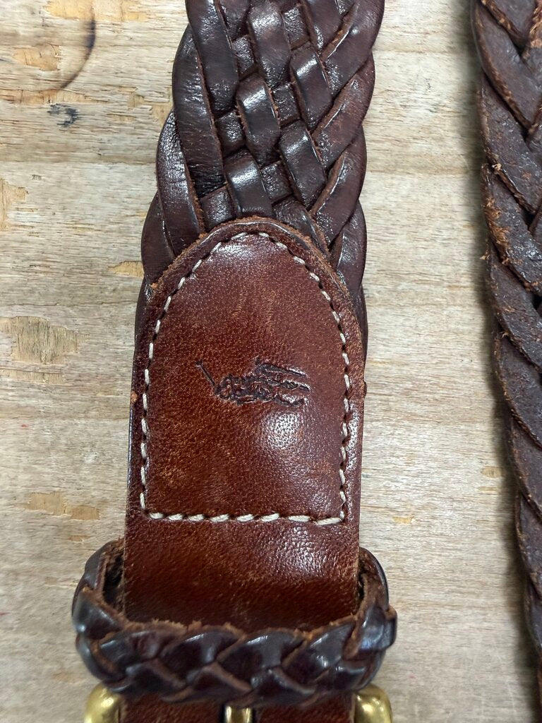 RALPH LAUREN SIZE 42 BRAIDED BROWN BELT