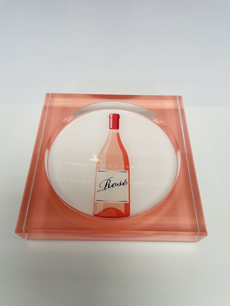 TARA WILSON PINK ROSE BOTTLE COASTER