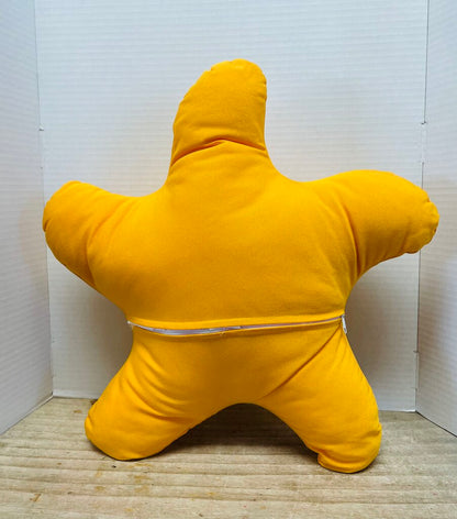STAR SHAPED YELLOW EMBROIDERED PILLOW