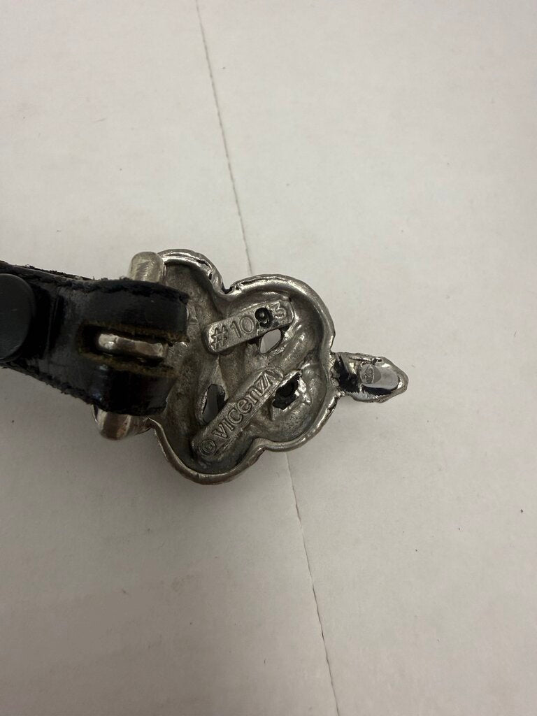 VINTAGE VICENZA SNAKE BUCKLE LEATHER BELT
