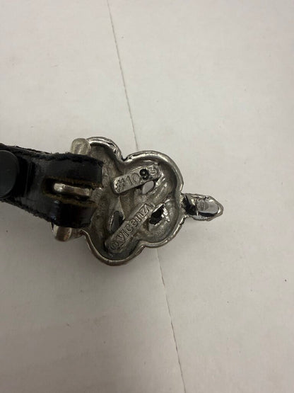 VINTAGE VICENZA SNAKE BUCKLE LEATHER BELT