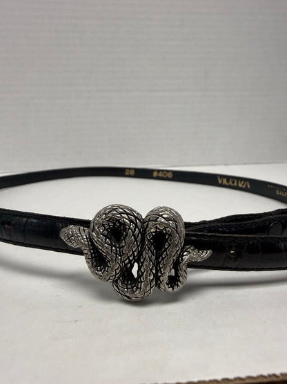 VINTAGE VICENZA SNAKE BUCKLE LEATHER BELT