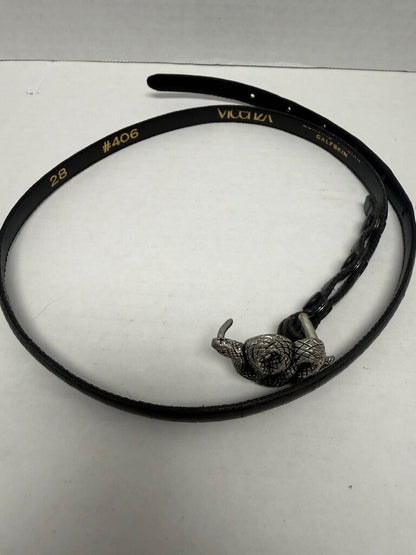 VINTAGE VICENZA SNAKE BUCKLE LEATHER BELT