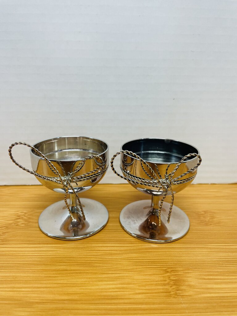 VERA WANG LOVE KNOTS TEA LIGHT HOLDER SET OF 2 5"x2"